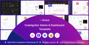 Mirbal - Codeigniter Admin & Dashboard Template by SRBThemes