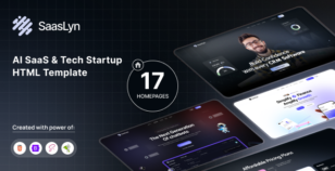 SaasLyn - SaaS, AI & Tech Startup HTML Template by wprealizer