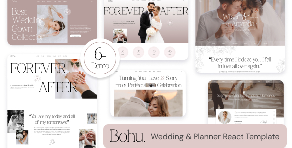 Bohu - Wedding & Wedding Planner React Template by wpoceans