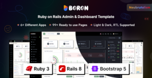 Boron - Ruby on Rails Admin & Dashboard Template by coderthemes