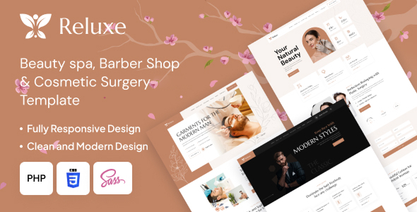 Reluxe – Elegant Spa & Barber PHP Website Template by Thememx