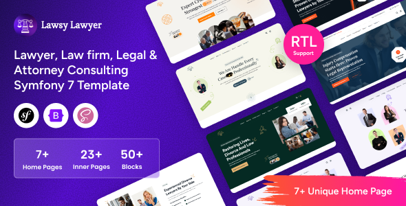 Lawsy - Symfony 7 Lawyer Consulting Template by Unifato