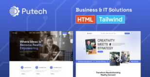 Putech – Business & IT Solutions HTML & Tailwind Template by Codevia