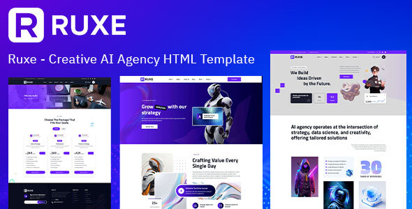 Ruxe - AI Agency & Technology HTML Template by templatebucket