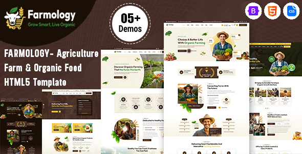 Farmology- Agriculture Farm & Organic Food HTML5 Template by dreamlayout