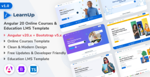 LearnUp - Angular 20 Online Courses & Education LMS Template by ShreeThemes