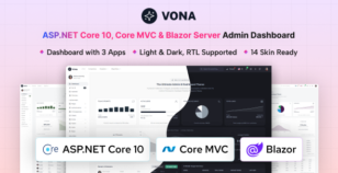 Vona - ASP.Net Core 10, Core MVC & Blazor Server Minimal Admin Dashboard Template by coderthemes