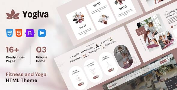 Yogiva - Fitness and Yoga HTML Template by xpertpoin8