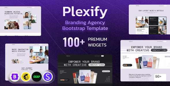 Plexify - Branding Agency Bootstrap Template by DexignZone