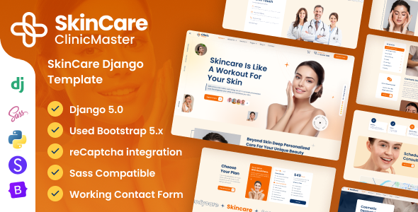 ClinicMaster - SkinCare Django Template by DexignZone
