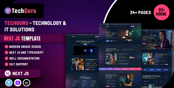 Techguru - Technology & IT Solutions Next Js Template by Alfa_Themes