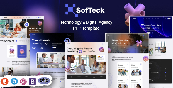 Softeck - Technology & Digital Agency PHP Template by KodeSolution
