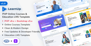 LearnUp - PHP Online Courses & Education LMS Template by ShreeThemes