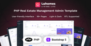 Lahomes - PHP Real Estate Management Admin & Dashboard Template by Techzaa