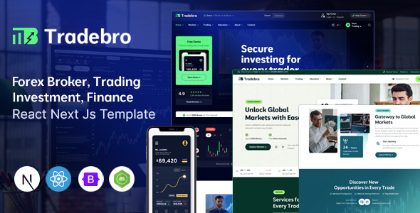 TradeBro - Forex Broker & Trading React Next Js Template by ThemeKalia