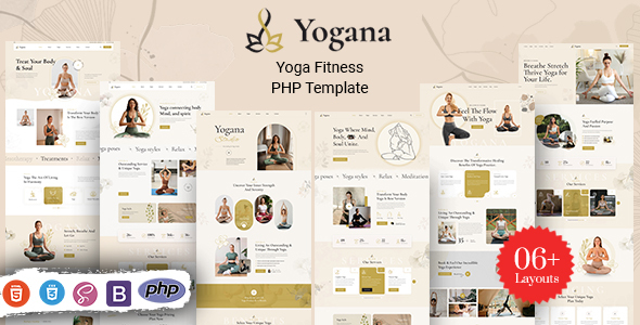 Yogana - Yoga Fitness PHP Template by KodeSolution