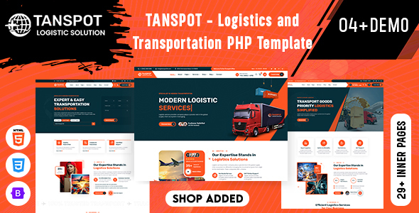 Tanspot - Logistics and Transportation PHP Template by webstall