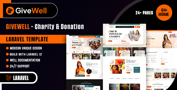 Givewell – Charity & Donation Laravel Template by Web_Garden