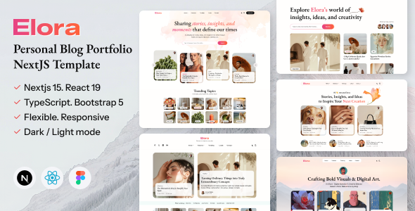 Elora – Minimalist Blog & Magazine NextJS Template by alithemes