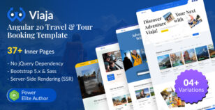 Viaja – Angular Travel & Tour Booking Template by EnvyTheme