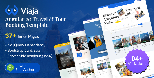 Viaja – Angular Travel & Tour Booking Template by EnvyTheme