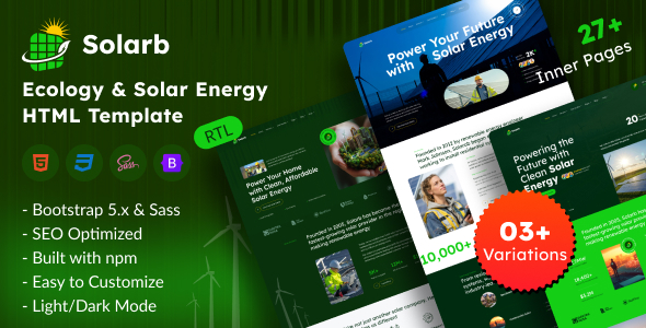 Solarb – Ecology & Solar Energy HTML Template by HiboTheme