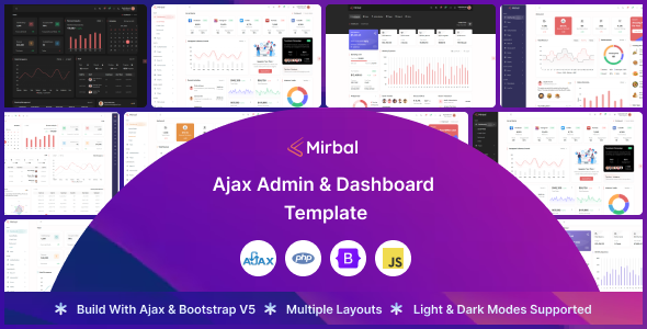 Mirbal - Ajax Admin & Dashboard Template by SRBThemes