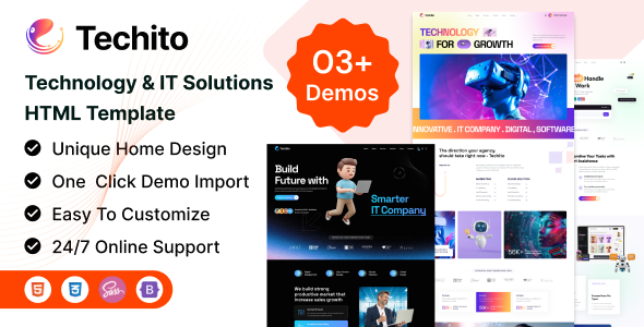 Techito - IT Solutions & Technology Services Template by webnextpro