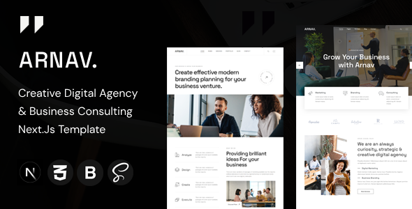 Arnav | Digital Agency & Creative Portfolio Next Js Template by devstarit