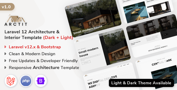Arctit - Laravel 12 Architecture & Interior Template by ShreeThemes