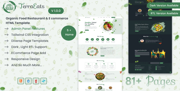 TerraEats - Organic Food Restaurant & Ecommerce HTML Template by PaiTheme