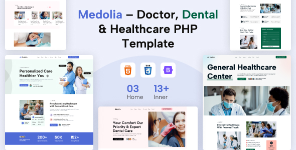 Medolia - Doctor, Dental & Healthcare PHP Template by Robert_Biswas