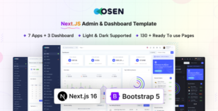 Osen - React & Next.js Admin Dashboard Template by coderthemes