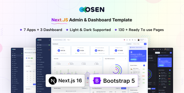 Osen - React & Next.js Admin Dashboard Template by coderthemes