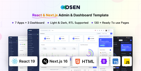 Osen - React & Next.js Admin Dashboard Template (Bootstrap 5) by coderthemes