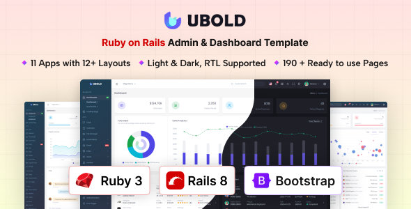 UBold - Ruby on Rails Admin & Dashboard Template by coderthemes