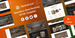 Hotel Booking Website Template - Metroluxe by ThemeWant