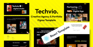 Techvio – Digital Agency Portfolio React Template by kitdokan
