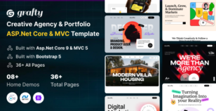 Grafty - Creative Agency & Portfolio ASP.Net Core 9 & MVC 5 Template by SRBThemes