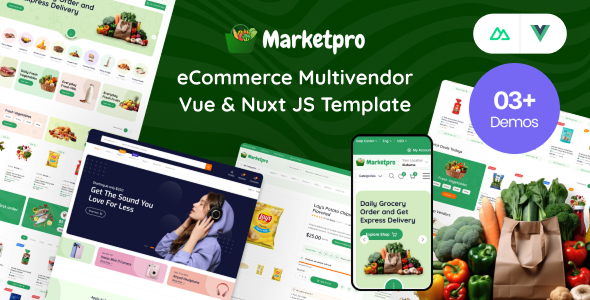 MarketPro - eCommerce Multivendor Vue & Nuxt JS Template Multipurpose by wowtheme7