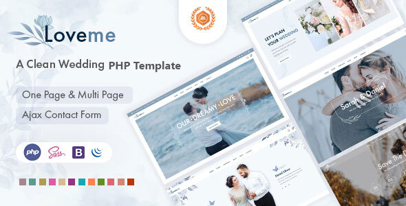 Loveme - Wedding & Wedding Planner PHP Template by wpoceans