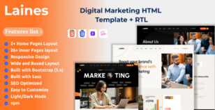 Laines - Digital Marketing HTML Template + RTL by yieldtheme