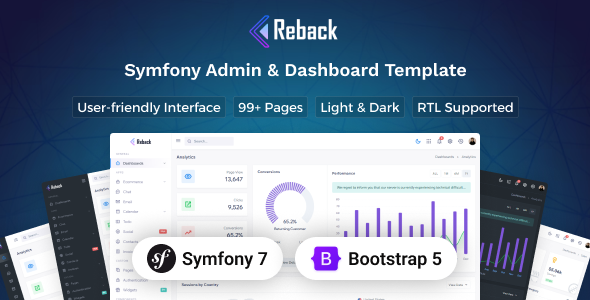 Reback - Symfony 7 Admin & Dashboard Template by Techzaa
