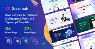 SassTech - React JS TypeScript - SaaS Software & IT Solution Multipurpose Template by wowtheme7