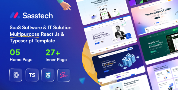 SassTech - React JS TypeScript - SaaS Software & IT Solution Multipurpose Template by wowtheme7