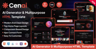 Cenai - AI Generator & AI Agency HTML Template by vecuro_themes