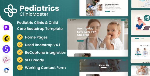 ClinicMaster - Pediatrics & Child Care Bootstrap Template by DexignZone