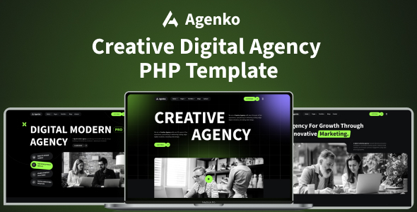 Agenko — Creative Digital Agency PHP Template by Robert_Biswas