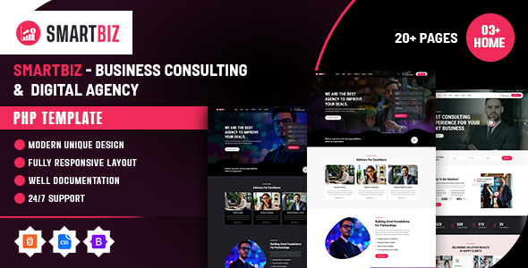 Smartbiz - Business Consulting & Digital Agency PHP Template by Web_Garden