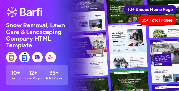 Barfi - Snow Removal, Lawn Care & Landscaping Company HTML Template by VikingLab